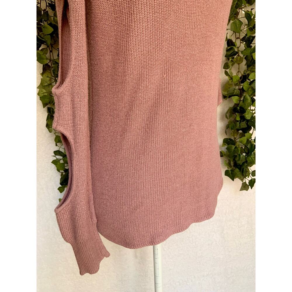 Hippie Rose Nude Pink Long Sleeve Arm Cut Out Crew Neck Sweater Top Women's S - Picture 6 of 9